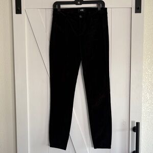 PAIGE Verdugo Ultra Skinny Black Velvet Pants.